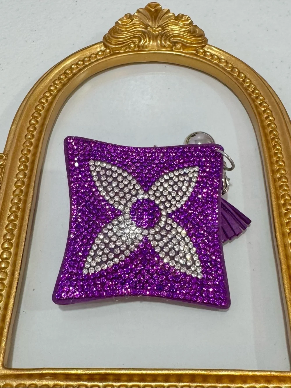 New Purple Crystal Keychain with Tassel